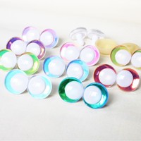 Yeux 3D désalignés blancs de 14mm à 35mm avec effet Laser holographique décalé couleur de la pupille paillettes pour poupée en peluche faisant du bricolage