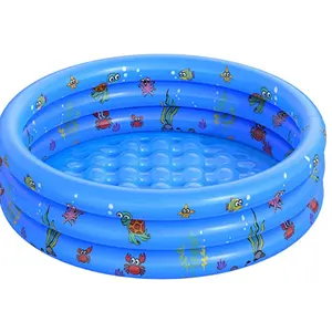 eco-friendly PVC inflatable sunset glow baby 3-ring swimming pool durable plastic blow up baby spa bath tub