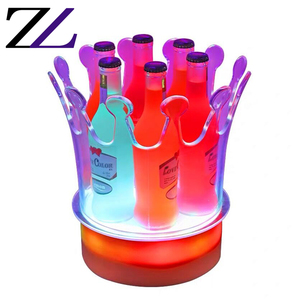 Nhà Máy Trực Tiếp Câu Lạc Bộ Sinh Nhật Đảng Juice Tool Bar Bia Hình Chữ Nhật 12 Chai Led Nhựa Acrylic Wine Ice Bucket Với Đen Đứng - Product Image 5