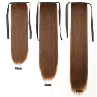 Vente en gros de faux cheveux en Fiber mate haute température pour femmes, queue de cheval longue et lisse, FX-HA04