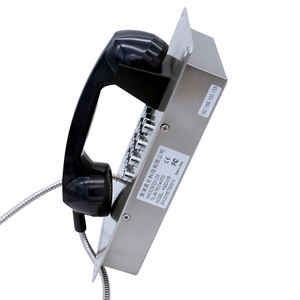 OEM Date Rohs KNTECH VoIP Téléphone Noir Cordon Bouclé Métal Clavier Mural Personnalisé Métal Crochet Combiné Public Téléphone Chine - Product Image 3