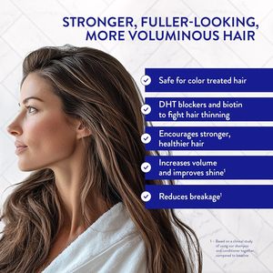 Champú Voluminizador Anticaída Routine Wellness para <span class=keywords><strong>Cabello</strong></span> Fino y Pérdida <span class=keywords><strong>de</strong></span> <span class=keywords><strong>Cabello</strong></span>, con Biotina y Bloqueadores <span class=keywords><strong>de</strong></span> DHT, 14 oz, Sin Perfume, <span class=keywords><strong>en</strong></span> Botella con Bomba - Product Image 3