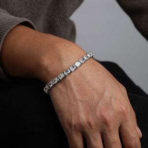 Bracelets Tennis Délicats en Acier Inoxydable 316L, Zircon, Anti-ternissement, Étanche, Style Hip-Hop, pour Hommes et Femmes - Product Image 4