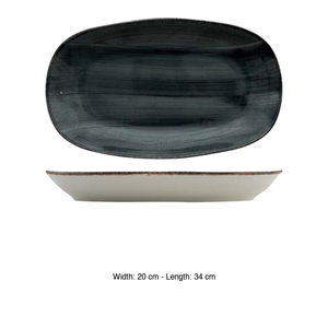 Avanos Anthracite Oval Serving Platter 34 × 20 cm Gural - Product Image 3