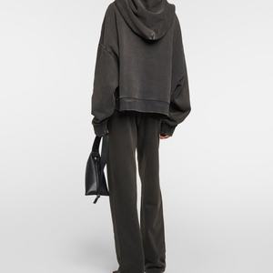 Sudaderas con capucha y sudaderas unisex al por mayor, estilo vintage, 100% algodón, con efecto lavado y rotos, de corte holgado y oversize, tipo chándal. - Product Image 3