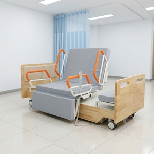 Lit médicalisé pivotant réglable en hauteur avec roulettes en PU pour la maison et les cliniques – Conception ajustable en hauteur 420 - Product Image 3