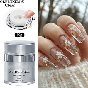 3 Farben Acryl presse auf Crystal Extension Nagel <span class=keywords><strong>gel</strong></span> 30g Sculpting Natural UV LED DIY Nail Art <span class=keywords><strong>Gel</strong></span> einweichen - Product Image 4