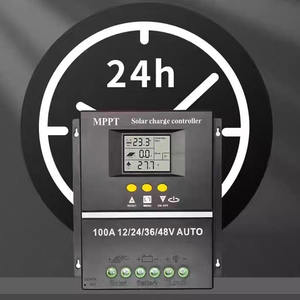 Contrôleur <span class=keywords><strong>solaire</strong></span>, régulateur de <span class=keywords><strong>panneau</strong></span> photovoltaïque, protection de batterie, rétroéclairage intelligent, contrôleur de charge MPPT, protection contre les surintensités - Product Image 3