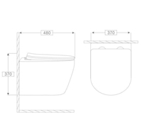 Empolo Design moderne une pièce murale WC cuvette de toilette blanche suspendue Ceram salle de bain CUPC hôtel placard de salle de bain simple