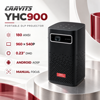 Projecteur LED intelligent Android CAAVITS YHC900 Mini 960x540P double bande Wi-Fi portable 4K extérieur 2 Go de RAM 32 Go de stockage
