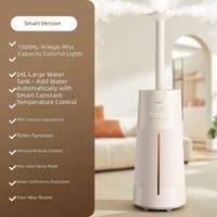 Humidificateur d'air ultrasonique 24L avec hygromètre et humidification de 1500 ml/h, faible bruit, pour grandes maisons, bureaux, usage commercial