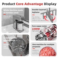 Vente directe d'usine Machine de mélangeur de viande hachée commerciale mélangeur de viande en acier inoxydable de vente à chaud mélangeur de viande en acier inoxydable épaissi