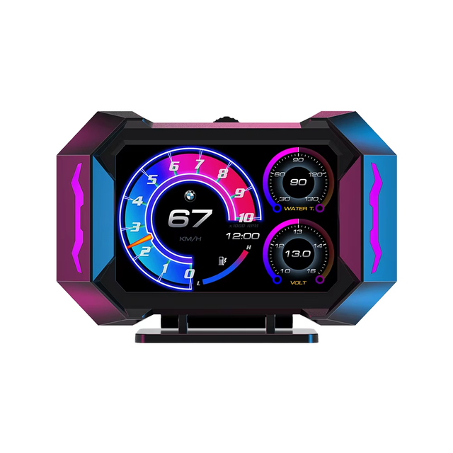 Universal OBD2+GPS Car HUD Display, Multi-Data Smart Gauge with RPM, Speed, Oil Temp, Water Temp, Plug and Play