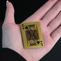 Cartes à jouer en feuille d'or miniature en stock, directement de l'usine, dollars américains, plastique imperméable, poker, petite taille 53*38mm, cartes de jeu