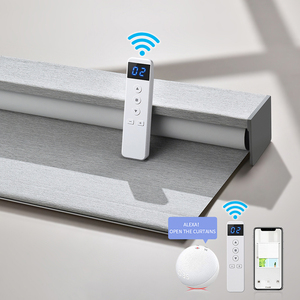 Smarte WLAN-Gesteuerte Rollos und Vorhänge aus Polyester, Verdunkelnd für Innenbereiche mit Doppelbeschattung - Product Image 1