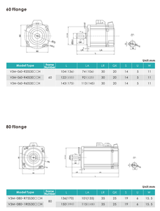มอเตอร์ V3m 100 1r0s30j0m 220v 1000w แรงดันไฟฟ้าสูง สำหรับใช้งานในอุตสาหกรรม V3m-100-1r0s30j0m - Product Image 6
