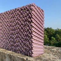 Nouvelle plaque de refroidissement évaporatif en nid d'abeille avec cadre en acier galvanisé, taille personnalisée pour serre et élevage avicole