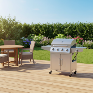 <span class=keywords><strong>Barbecue</strong></span> à <span class=keywords><strong>gaz</strong></span> premium <span class=keywords><strong>4</strong></span> brûleurs en acier inoxydable chromé pour la cuisine en plein air et le <span class=keywords><strong>camping</strong></span> - Product Image 1