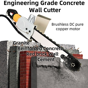 Scie murale électrique d'ingénierie, moteur sans balais, scie à chaîne, profondeur de coupe 48 cm/18,89 pouces, scie à chaîne diamantée pour béton - Product Image 4