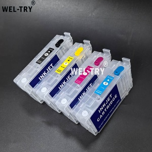 <span class=keywords><strong>Cartouche</strong></span> d'<span class=keywords><strong>encre</strong></span> rechargeable WEL-TRY T40D T40D1 T40D4 pour imprimante Epson SureColor T2100 T3100 T3100M T3100N T5100 T5100M T5100N avec puce - Product Image 1