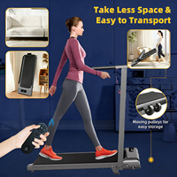Caminadora Plegable Eléctrica para Ahorrar Espacio, Máquina de Ejercicio Cardiovascular para Interiores, Tapis Roulant Plegable, Caminadora Deportiva Eléctrica para el Hogar