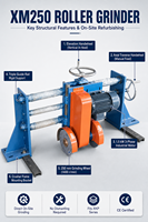 Machine à broyer à rouleaux certifiée CE XM250 pour ligne de recyclage des pneus usagés
