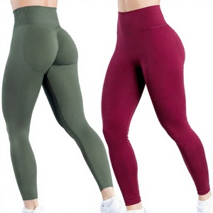 Nouveaux Leggings de Compression Élastiques pour Femmes, Sans Coutures, Vêtements de Sport, Pantalons de Yoga Taille Haute, Effet Ventre Plat, Froncés pour un Effet Push-Up des Fesses, Entraînement - Product Image 3