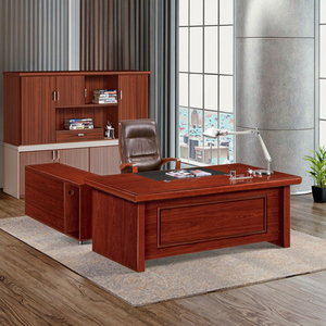 Ensemble de <span class=keywords><strong>bureau</strong></span> de direction en bois durable de 1,8 m avec panneau, design autoportant, <span class=keywords><strong>assemblage</strong></span> requis pour le responsable/directeur - Product Image 3