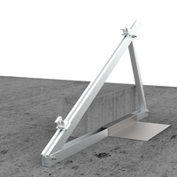 Kit de support de panneau solaire triangulaire réglable en aluminium anodisé sur mesure OEM pour toit plat en béton, installation facile.