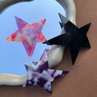 Vente en gros LOGO personnalisé de pinces à cheveux en forme d'étoile en acrylique Niche Pinces à cheveux coréennes Y2k mignonnes pinces à cheveux pour filles tendances et paillettes
