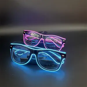 LOGO su misura bagliore nel buio regali per feste EL LED illuminano gli occhiali
