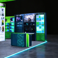 Stand d'exposition modulaire 20 x 20 pieds pour salon professionnel, présentoir avec boîte lumineuse SEG