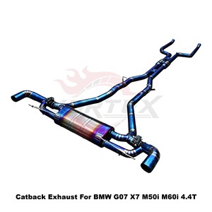 Vortex Hand Welded Titanium Exhaust <b>Back</b> System for BMW G07 X7 M50i M60i 4.4T 2019-2024 Custom Upgrade Pipe - Product Image 3