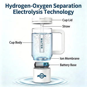 Botella de Agua Hidrogenada OEM ODM de 920 ml, <span class=keywords><strong>99.99</strong></span>% de Pureza, Produce Hidrógeno en 10/20 Minutos, Botella Resistente para Amantes del Deporte y Entrenamiento - Product Image 4