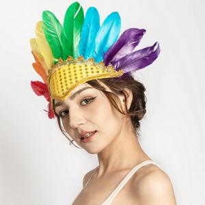 Veren Kroon Indian Veren Hoofdtooi Hoofddeksel Hoofdband - Product Image 1