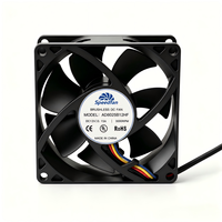 Ventilateur DC 80mm 3in 80mm x 80mm x 25mm 12V 3000 tr/min à roulement à manchon, refroidissement sans balais 8025 pour boîtier PC et refroidisseurs de CPU