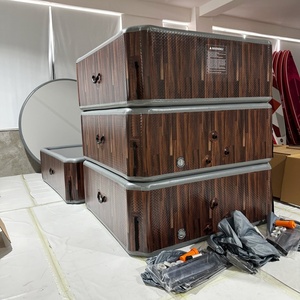 Bain à remous <span class=keywords><strong>gonflable</strong></span> carré portable pour 4 personnes, effet bois, pour extérieur, avec jets de massage, pour jardin et relaxation en plein air - Product Image 5