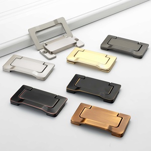 Concealed Flush Mount Zinc Alloy Flip <strong>Ring</strong> Drawer <strong>Pulls</strong> <strong>Handles</strong> for Wardrobe Kitchen Bathroom-Modern Design Eco-Friendly - Product Image 5