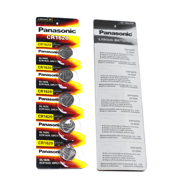Cr1620 3v Lithium CE Button Cell Battery Coin 5pcs/blister Dl1620 ECR1620 GPCR1620 Lithium Button Coin Cell Limno2 Battery