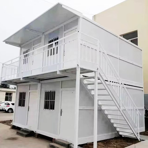 Gấp thép container nhà 2 tầng di động có thể gập lại văn phòng thiết kế hiện đại đa chức năng sử dụng Trung Quốc - Product Image 1