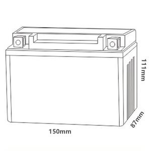 Mhb YTZ14S-BS 12ボルト12 V 14Ah 10Hr Agm Sla充電式MF鉛酸オートバイバッテリー - Product Image 2