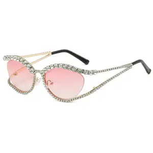 Diamond glasses fashion sunglasses new style Wholesale unisex sunglasses