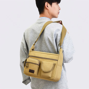 Bolso Bandolera Retro de Lona para Hombre, de Gran Capacidad, para Viajes y Ocio, Venta al Por Mayor - Product Image 5