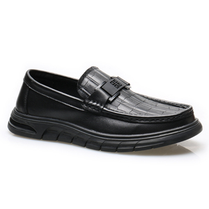 Zapatos de Vestir Casuales de Cuero Vacuno de Primera Calidad con Logotipo Personalizado, Mocasines Planos de Diseño de Lujo para Hombre - Product Image 3