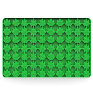 كعكة سيليكون من ورق القنب مع 70 تجويف على شكل ورقة للقدور حلوى الشوكولاتة - Product Image 3