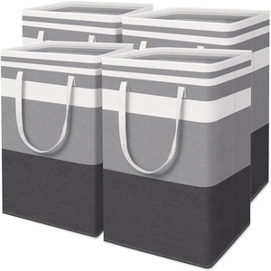 Cesti per Bucato Grandi e Impermeabili, Cesti Portabiancheria Autoportanti Pieghevoli con Manici per Lavanderia, <span class=keywords><strong>Bagno</strong></span>, Camera da Letto - Product Image 5