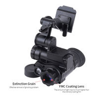 LUXUN NVG10 Teleskop Monokuler Penglihatan Malam dengan Dudukan Helm, Infrared Digital Scope, Jangkauan Deteksi 300m, Perbesaran 1x untuk