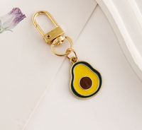 Schattige fruit sleutelhangers emaille metalen sleutelhanger bedels hanger voor tas rugzak handtas decoratie cadeau