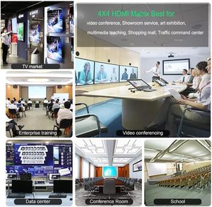 Nemo 4 trong 4 ra ma trận 4x4 <span class=keywords><strong>HDMI</strong></span> chuyển đổi <span class=keywords><strong>HDMI</strong></span> 2.0 4K 60Hz với âm thanh <span class=keywords><strong>RS232</strong></span> kiểm soát EDID trích xuất âm thanh 3D HDR 18 gbps HDCP 2.2 - Product Image 5