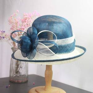 Sinamay-sombrero para el sol para mujer, sombrero para el sol con estampado Floral, para fiesta de té o boda, estilo Derby, de los años <span class=keywords><strong>2022</strong></span> - Product Image 4
